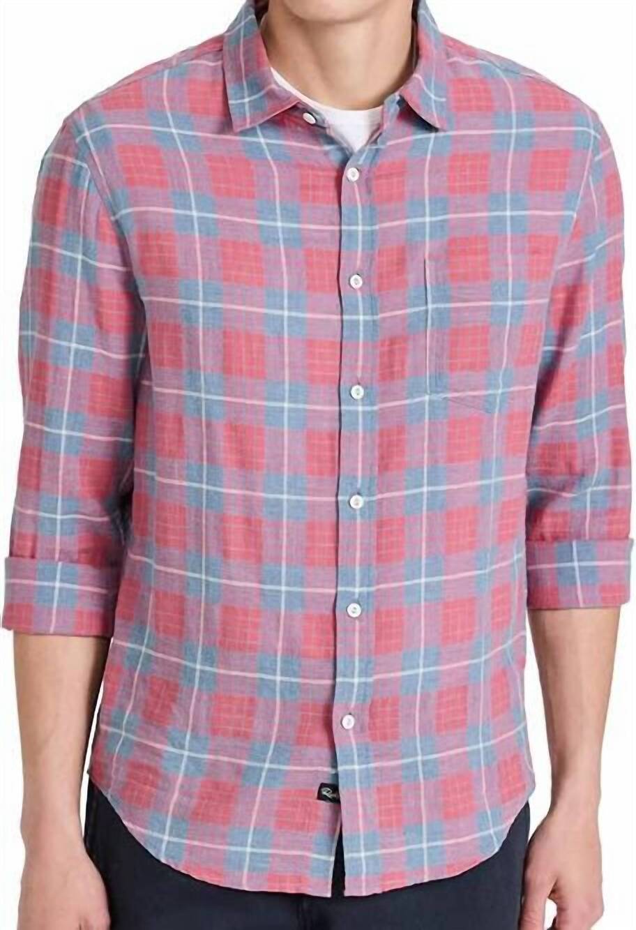 NEW RAILS wyatt shirt in denim jubilee/ plaid red